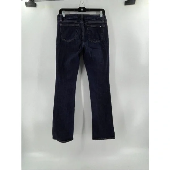 Tommy Hilfiger Women's Low Rise Dark Wash Bootcut Denim Jeans Size 4R - 28W - Picture 12 of 13